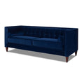 Navy Blue Velvet Tufted Sofa P757285