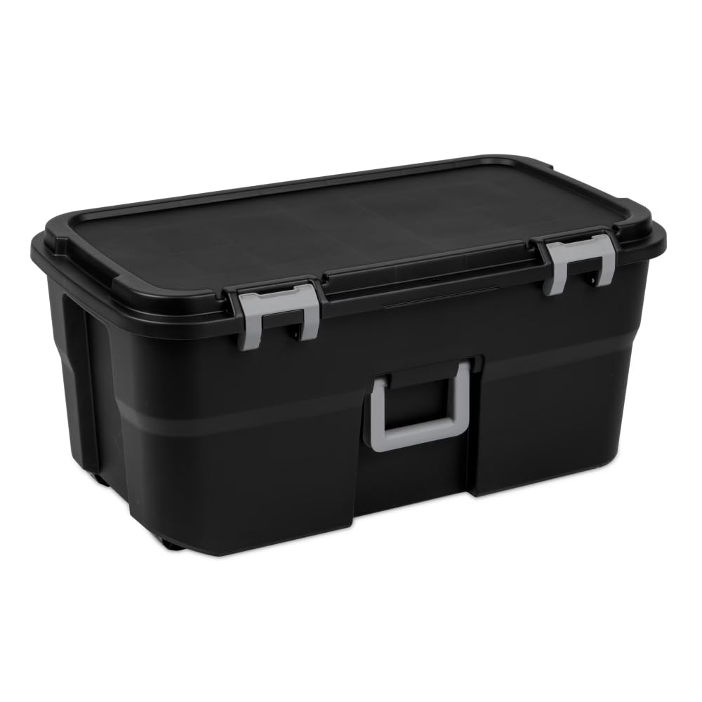 Waterproof Plastic Storage Box, 6 Pack 13.2 Gallon W3988