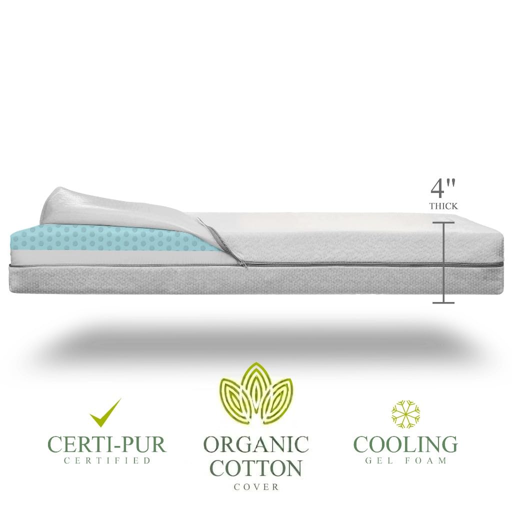 Organic Cotton 2-Sided Memory Foam Crib Mattress Y549