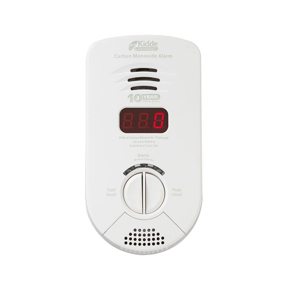 Carbon Monoxide Detector, Plug In Wall with 10-Year Battery Backup, Digital LED Display K35037