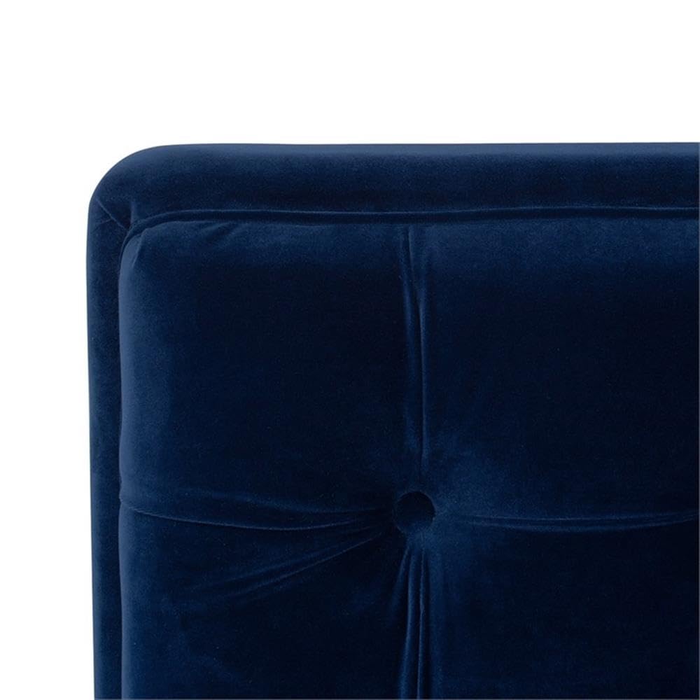 Navy Blue Velvet Tufted Sofa P757285