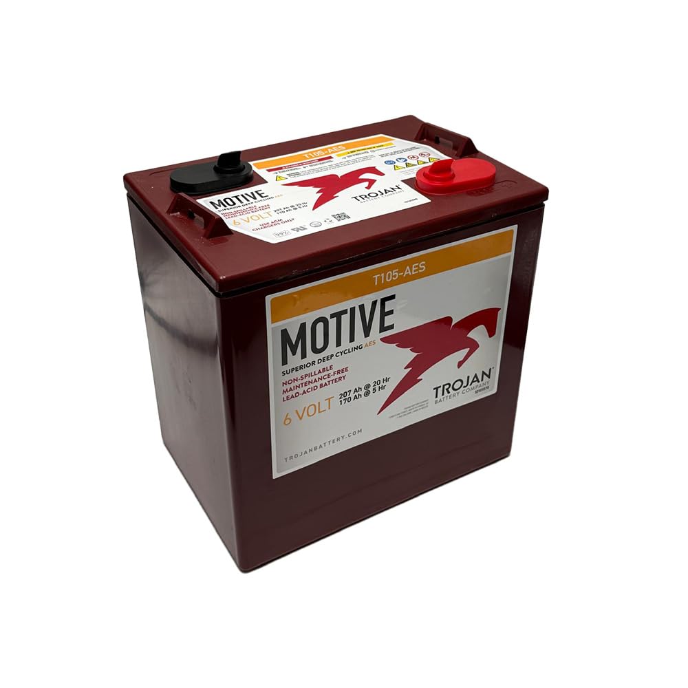 6V Deep Cycling VRLA AGM Batteries, Maroon, Pack of 4 G23738