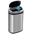 13 Gallon Touch-Free Motion Sensor Stainless-Steel Trash Can H23828
