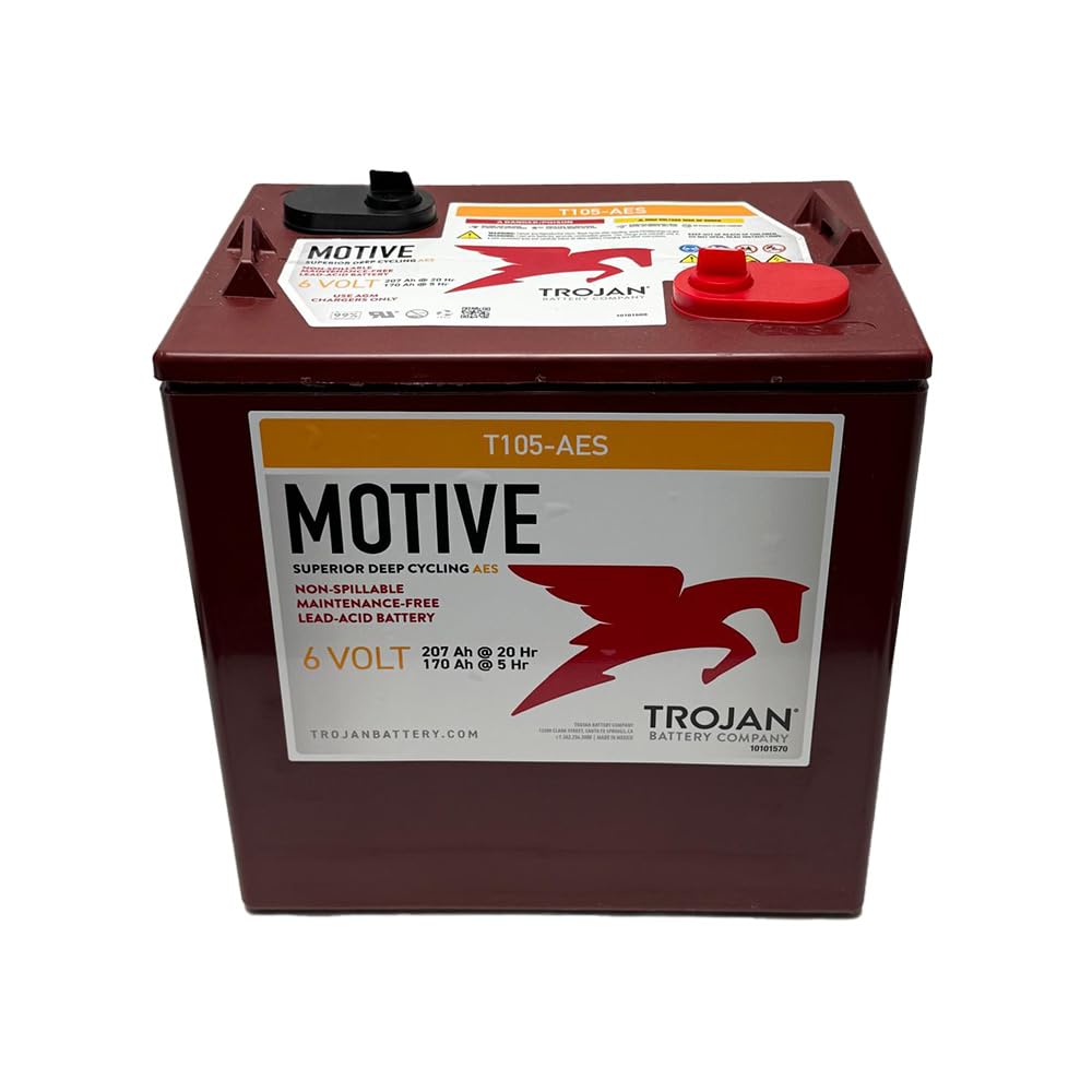 6V Deep Cycling VRLA AGM Batteries, Maroon, Pack of 4 G23738