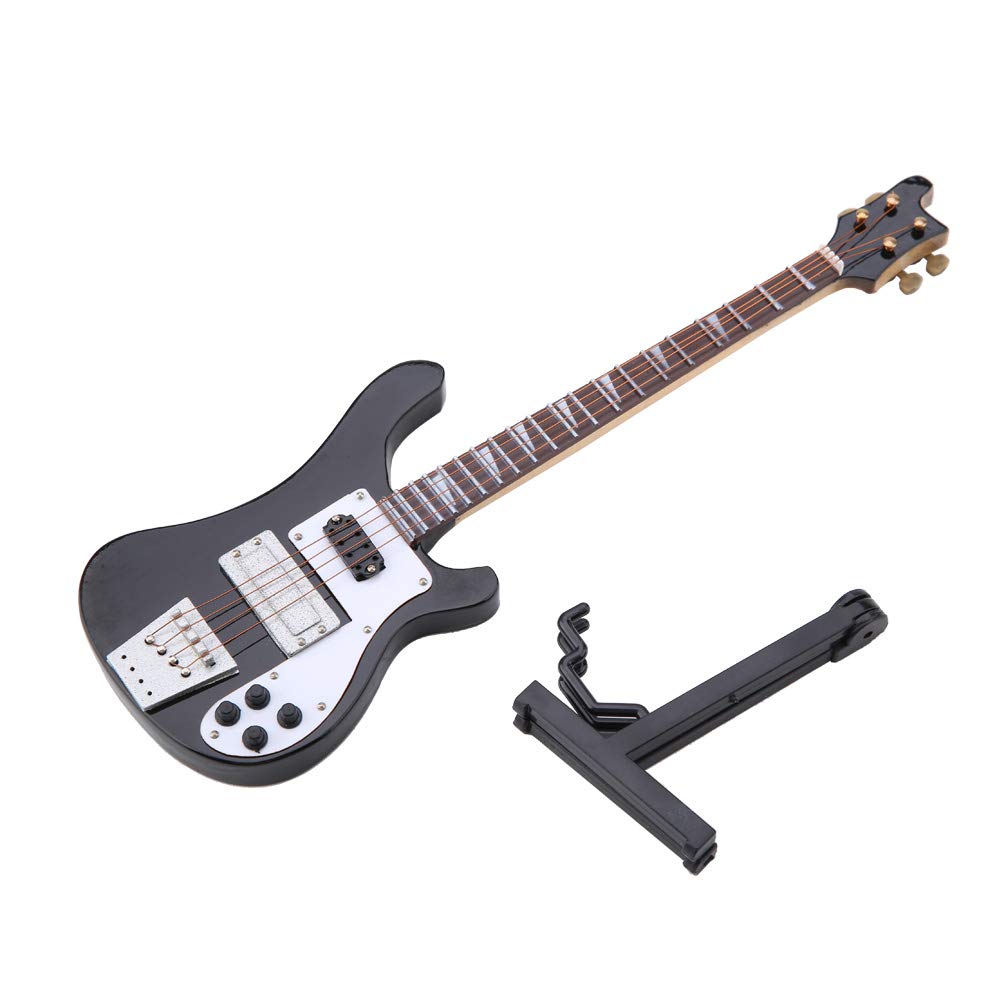 Black Miniature Bass Guitar Replica 1:4 Scale R75750