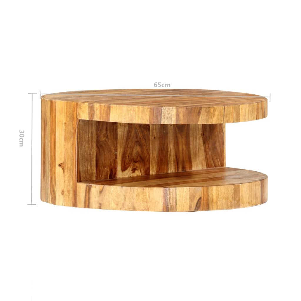 Round Coffee Table Solid Sheesham Wood R39948