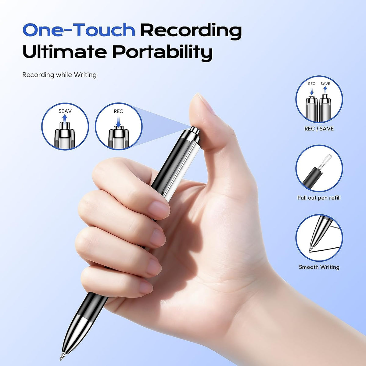 64GB Voice Activated Digital Recorder with AI Noise Reduction X754
