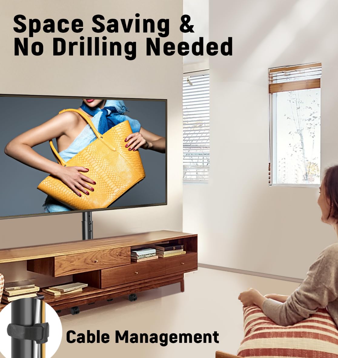 Rolling TV Stand for 13-50 Inch TVs C228