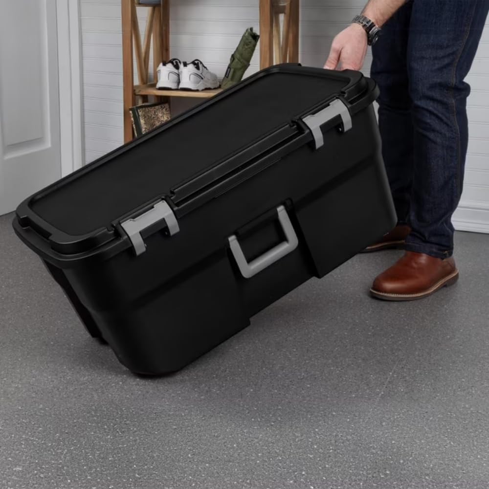 Waterproof Plastic Storage Box, 6 Pack 13.2 Gallon W3988