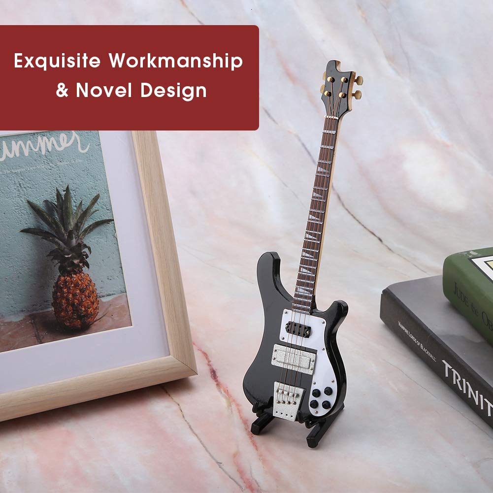 Black Miniature Bass Guitar Replica 1:4 Scale R75750
