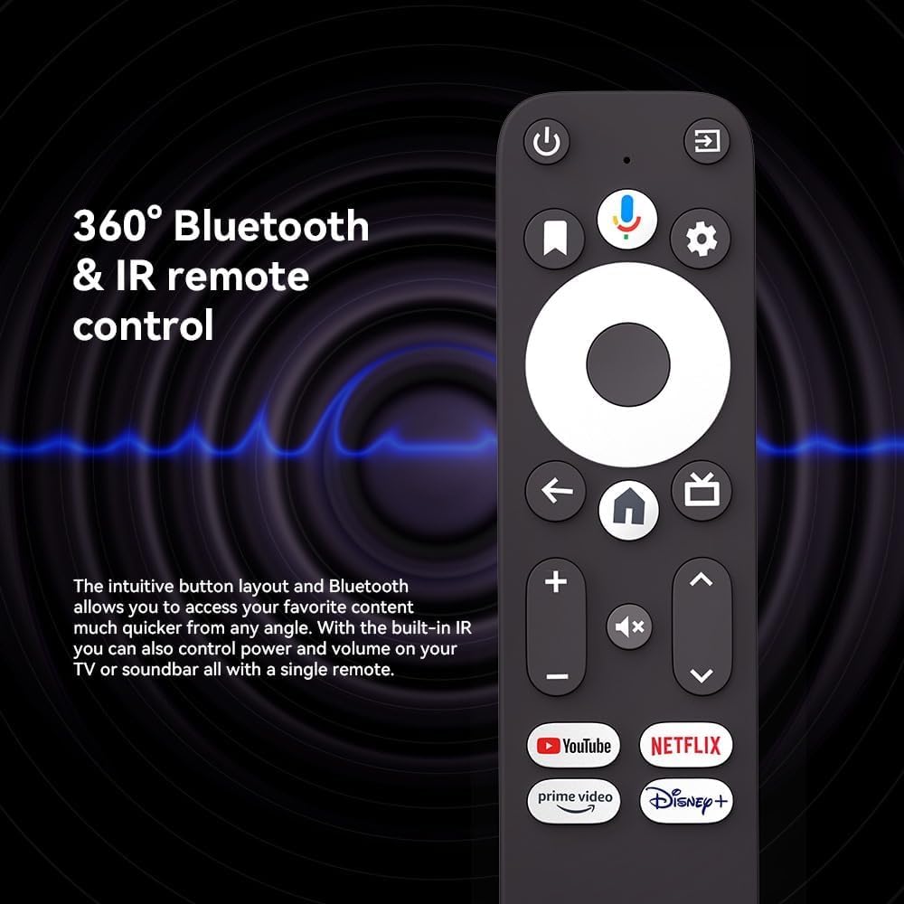 4K Android TV Stick Voice Remote Bluetooth Dual Band WiFi USB-C G2981