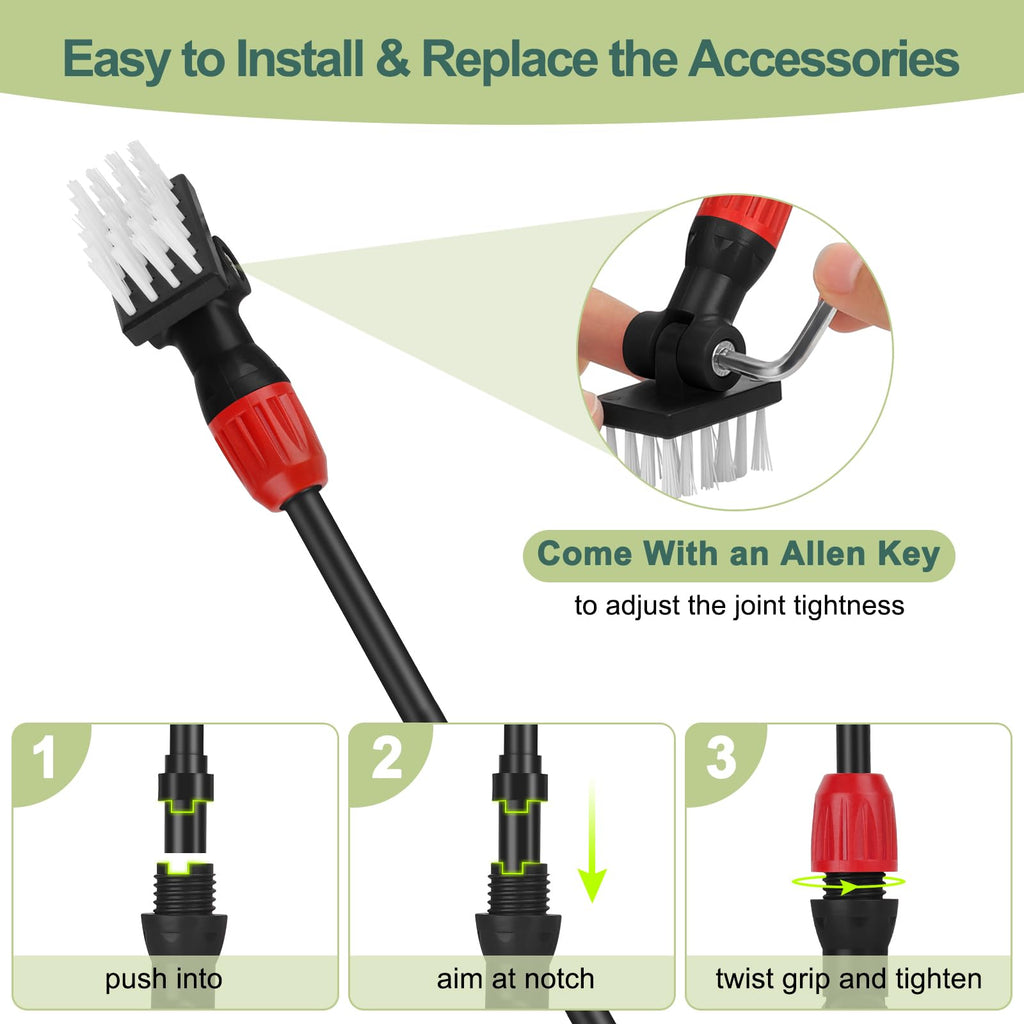 6 in 1 Aquarium Cleaning Tools Kit with Long Handle J5223