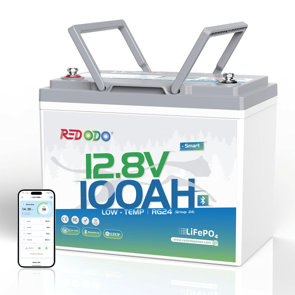 12V 100Ah Group 24 LiFePO4 Lithium Battery U91564