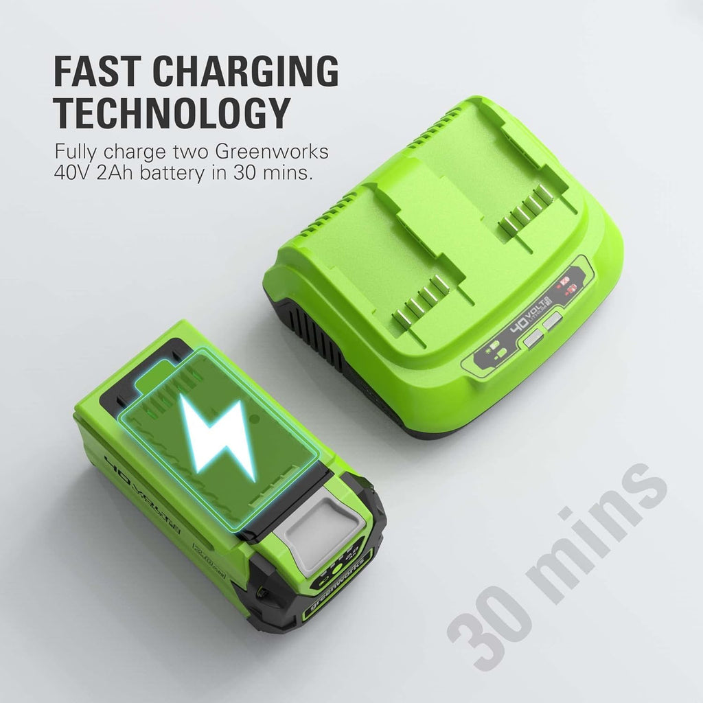 40V 2.0Ah Lithium-Ion Battery and Dual Port Rapid Charger Starter Kit N895246