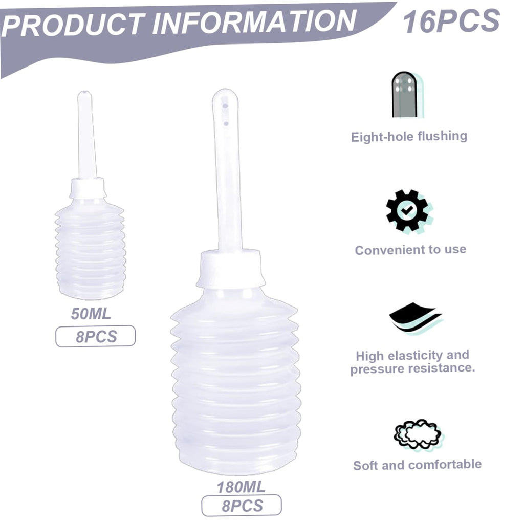 16Pcs 50ml/180ml Disposable Douche Bottles I40967