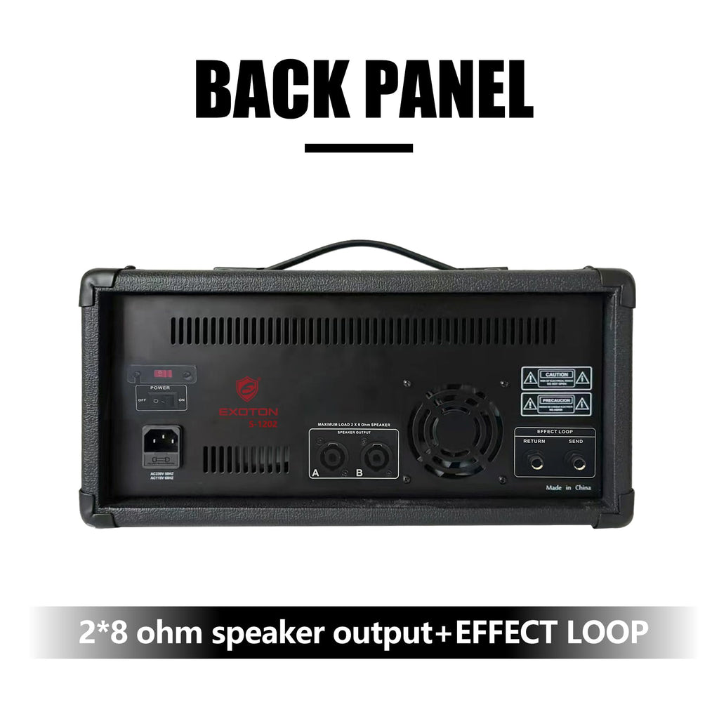 2000W Bluetooth PA System with Powered Mixer Set N701