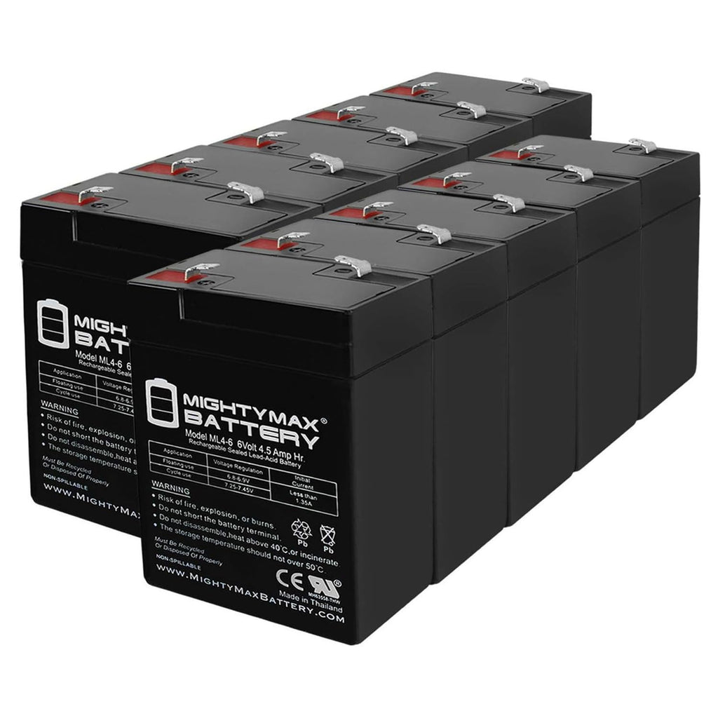 6V 4.5AH SLA Battery 10 Pack K24525
