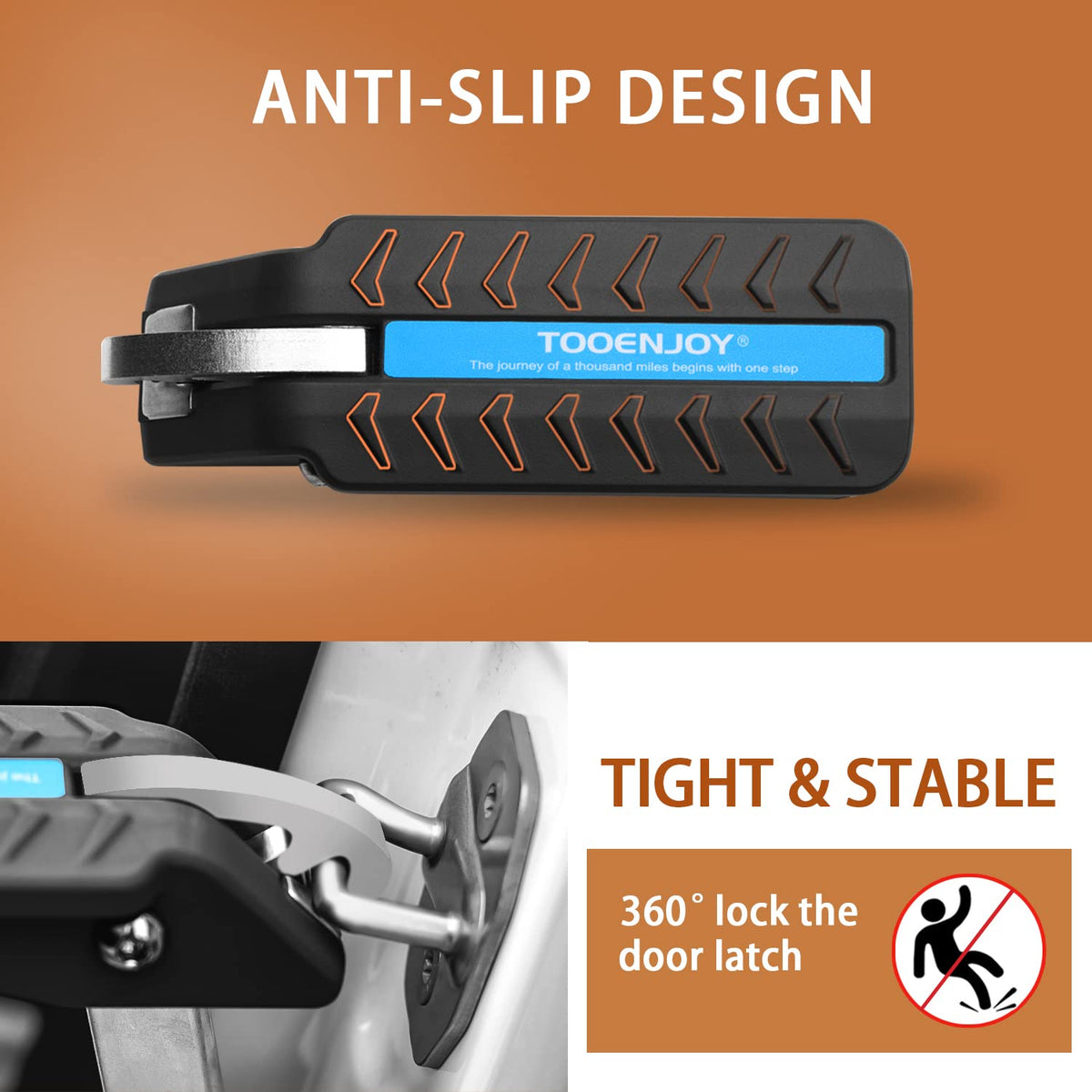 Adjustable Foldable Car Door Latch Step Max Load 400LBS B218336