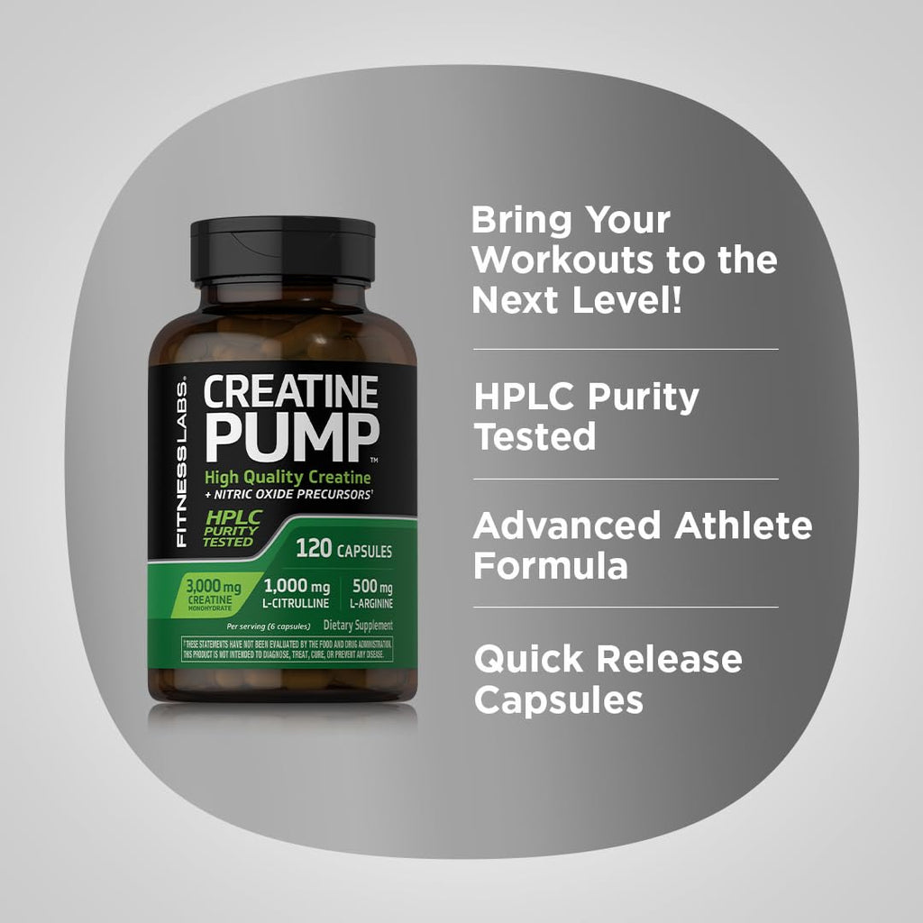 Creatine Monohydrate Capsules 3000mg 120 Count K546