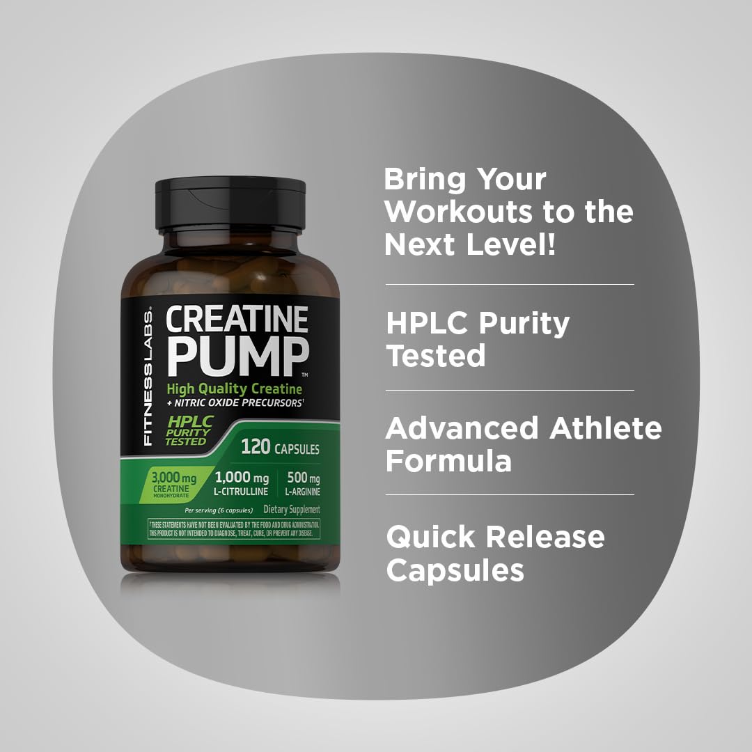 Creatine Monohydrate Capsules 3000mg 120 Count K546