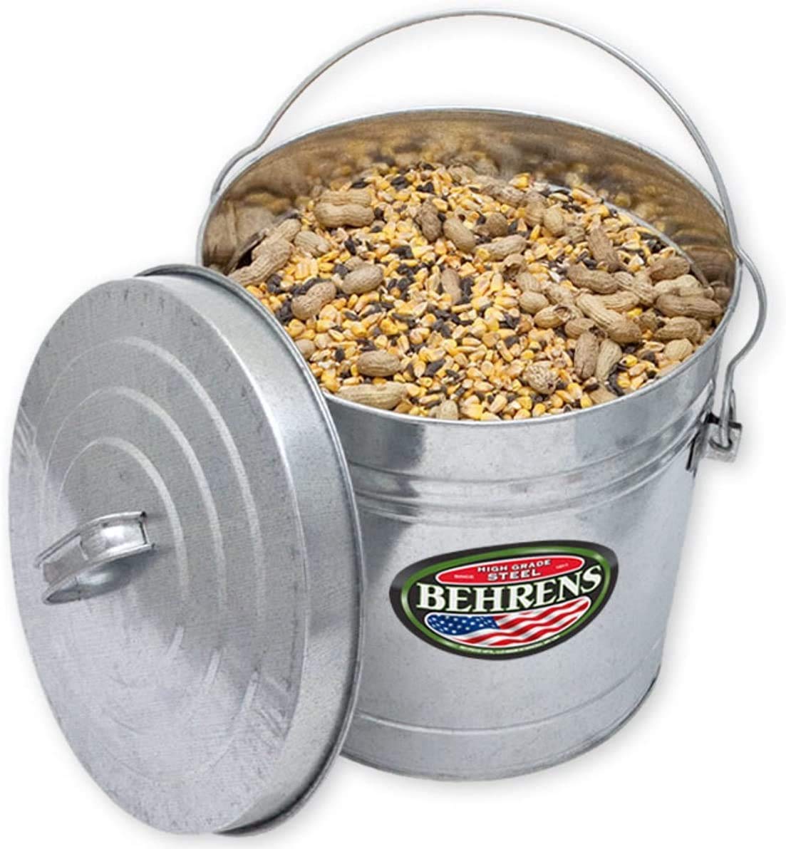 10 Gal Galvanized Steel Dry Storage Can with Locking Lid P884