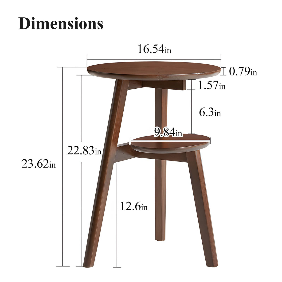 2-Tier Round Side Table Z3632