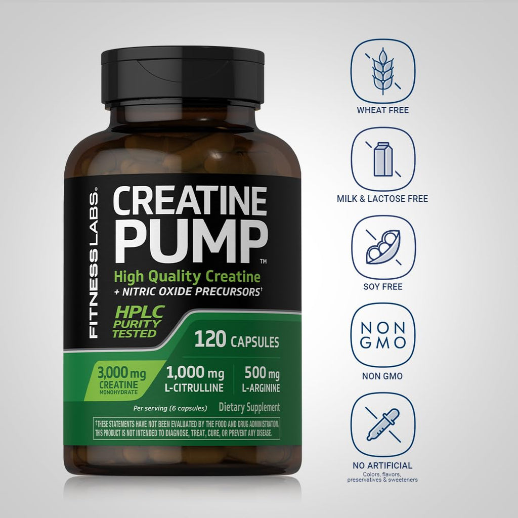 Creatine Monohydrate Capsules 3000mg 120 Count K546