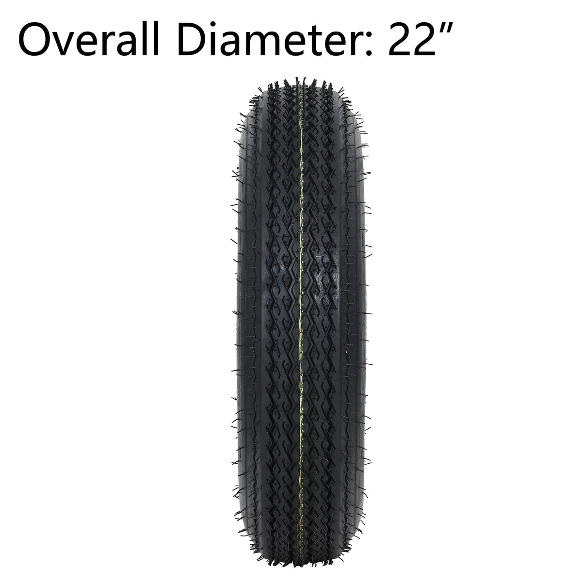 2-Pack Trailer Tires on Rims 5.30-12 4 Lug White Wheels K668