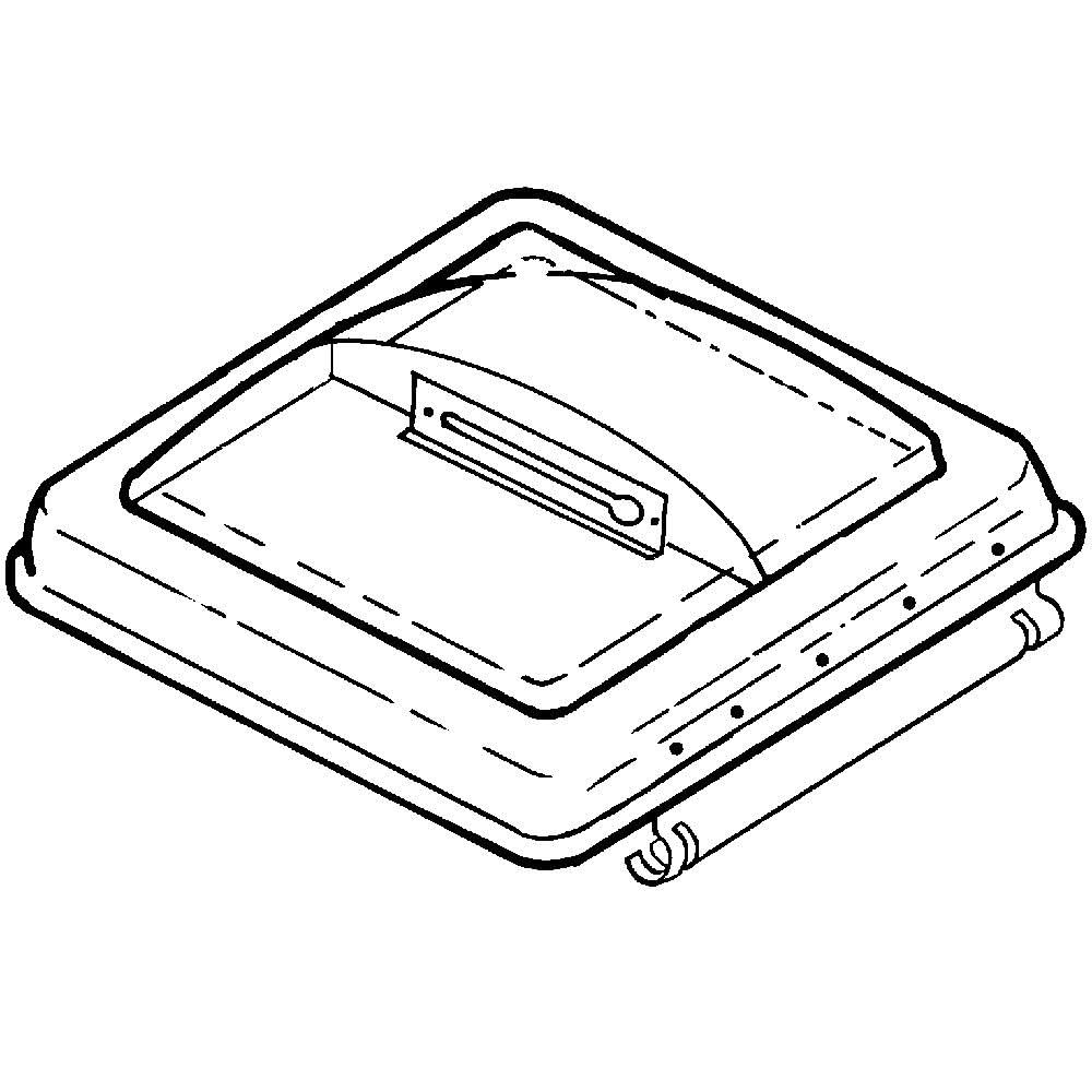 RV Vent Lid Impact-Resilient Polycarbonate E52684