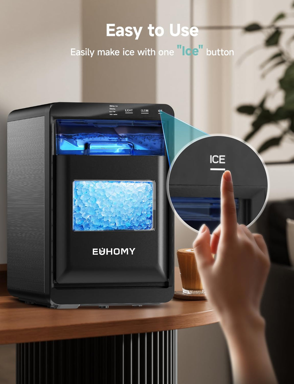 Nugget Ice Maker Countertop, 40lbs/24H, Black V438962