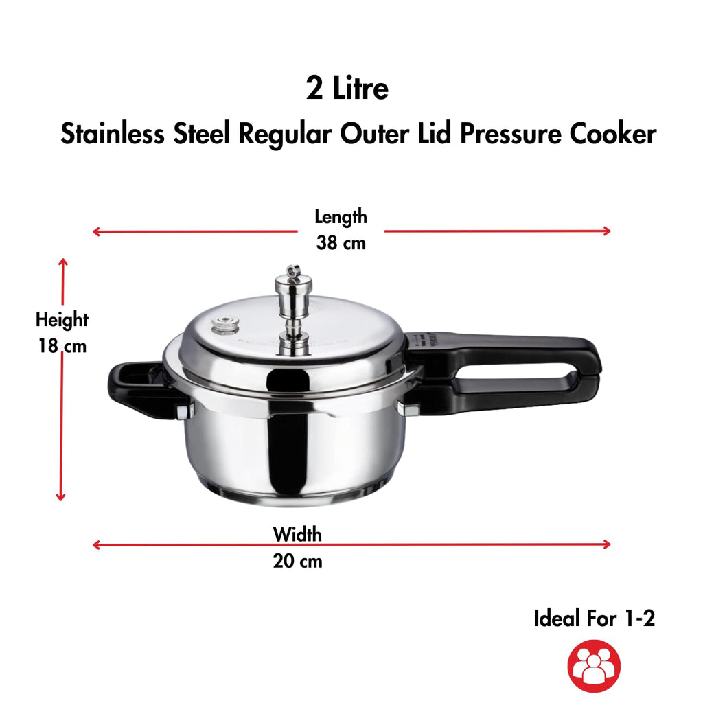 Stainless Steel 2-Liter Pressure Cooker X112169