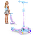 3 Wheel Folding Kick Scooter with LED Light-Up Wheels A82932