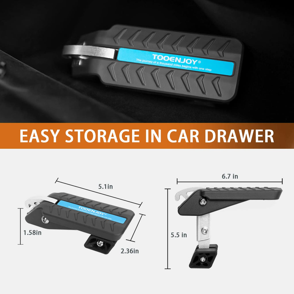 Adjustable Foldable Car Door Latch Step Max Load 400LBS B218336