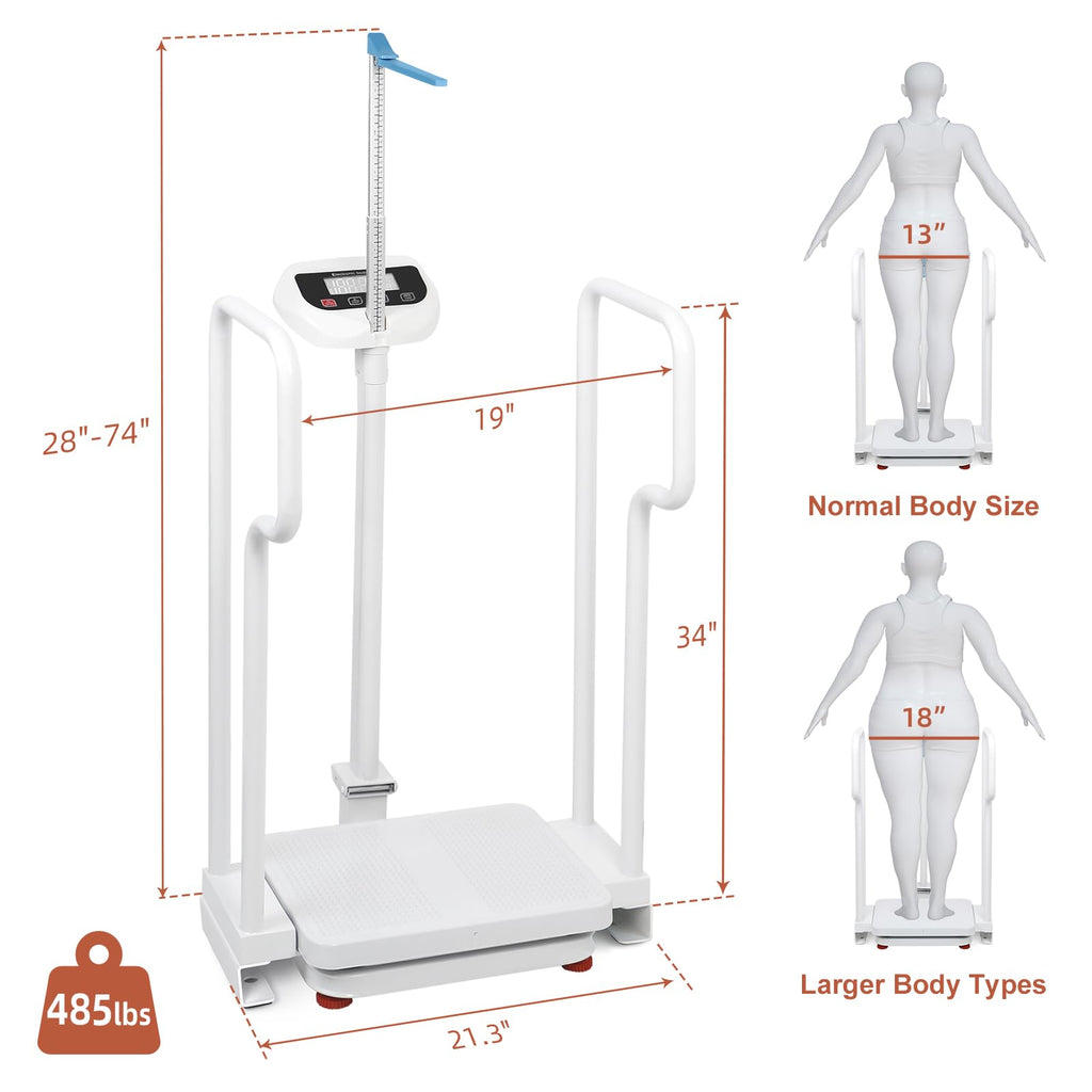 Scale with Handle 485lbs Weight Capacity HD LED Display F5623