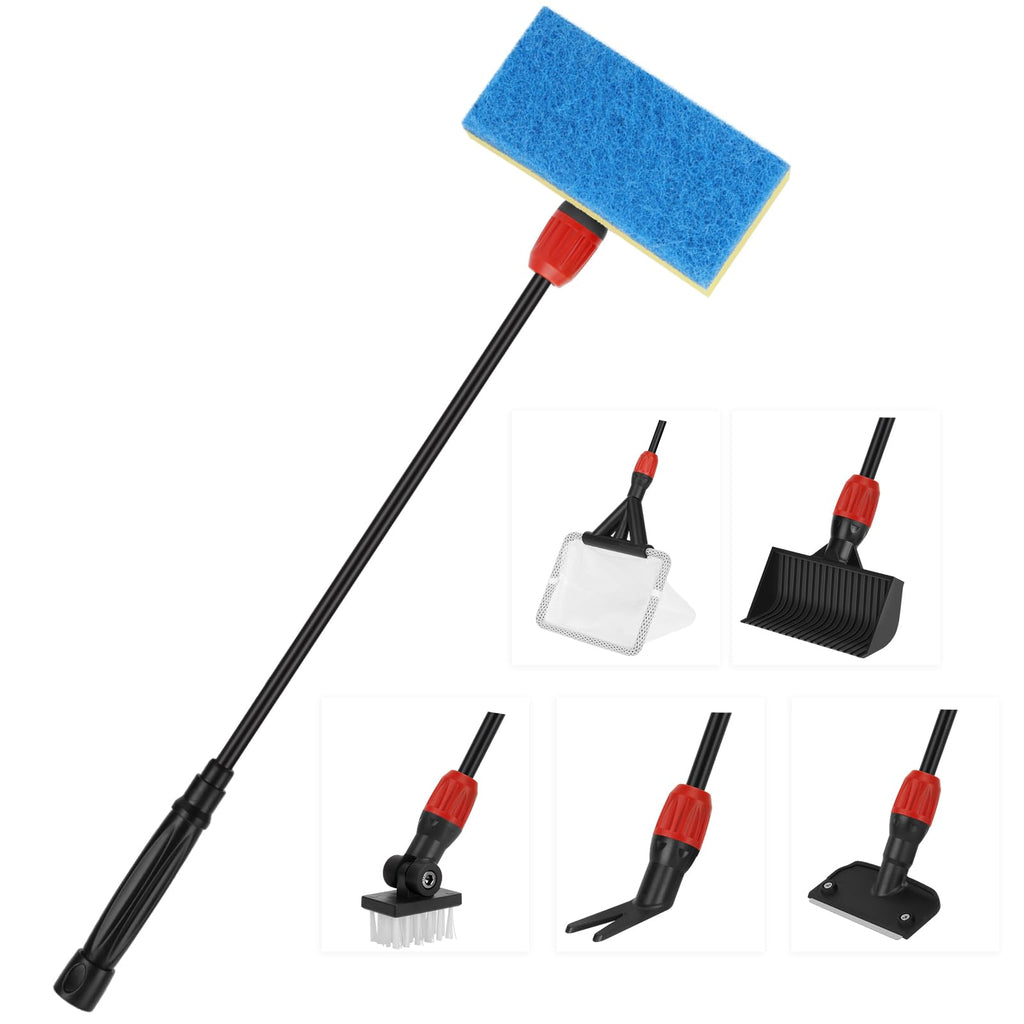 6 in 1 Aquarium Cleaning Tools Kit with Long Handle J5223