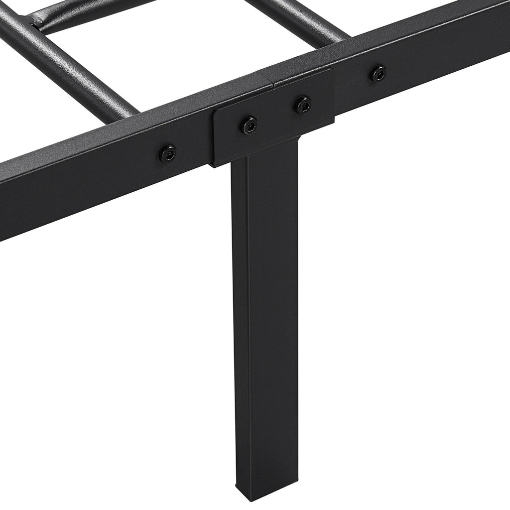Black Metal Bed Frame with Headboard and Footboard H647865