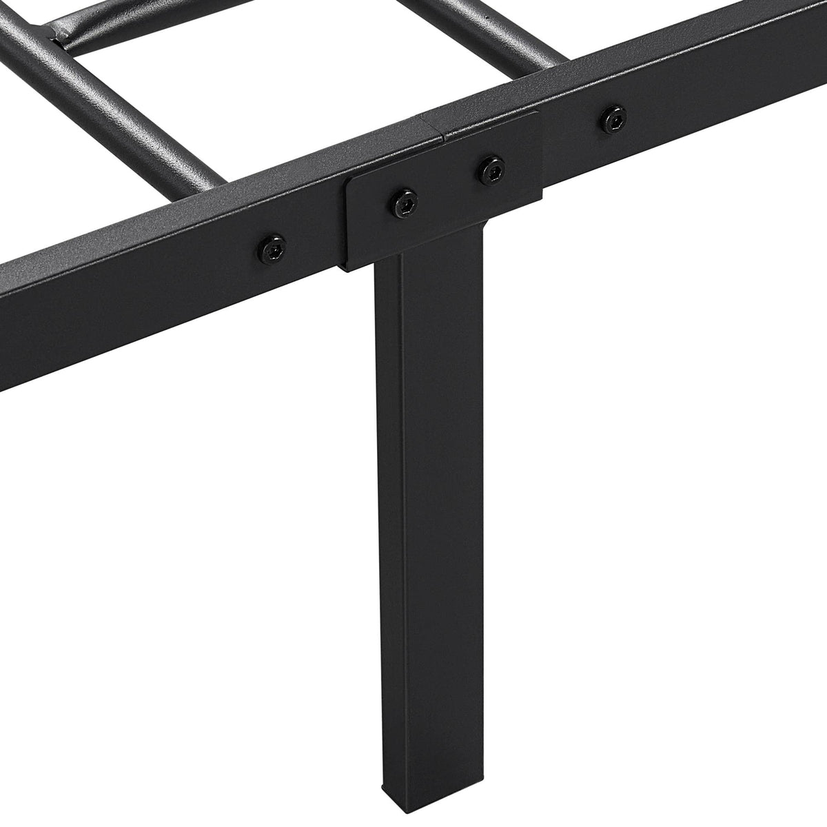 Black Metal Bed Frame with Headboard and Footboard H647865