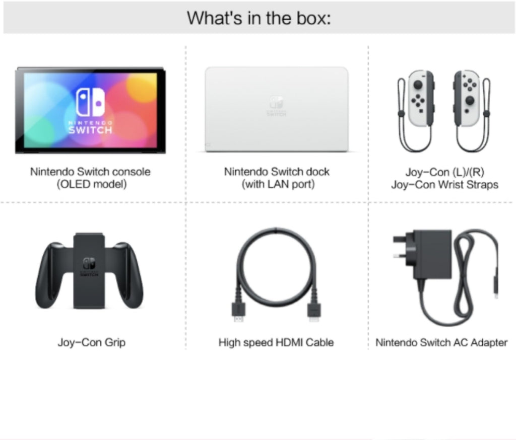 Nintendo Switch OLED Model with Neon Blue and Neon Red Joy-Con and 32GB Micro SD Card E1321