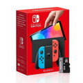 Nintendo Switch OLED Model with Neon Blue and Neon Red Joy-Con and 32GB Micro SD Card E1321