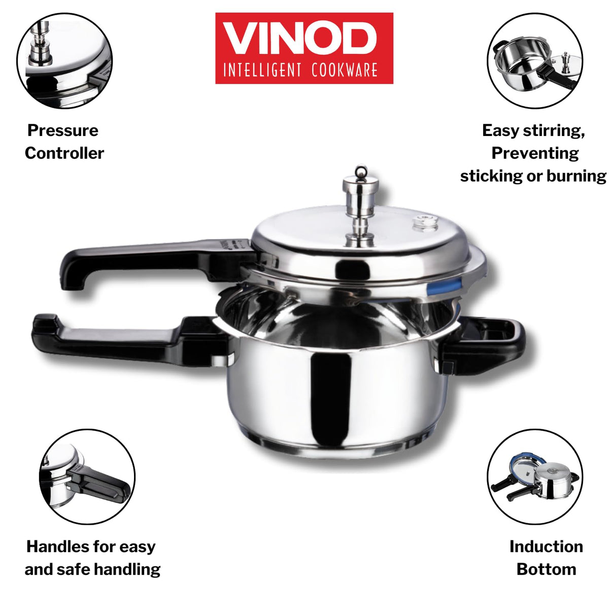 Stainless Steel 2-Liter Pressure Cooker X112169