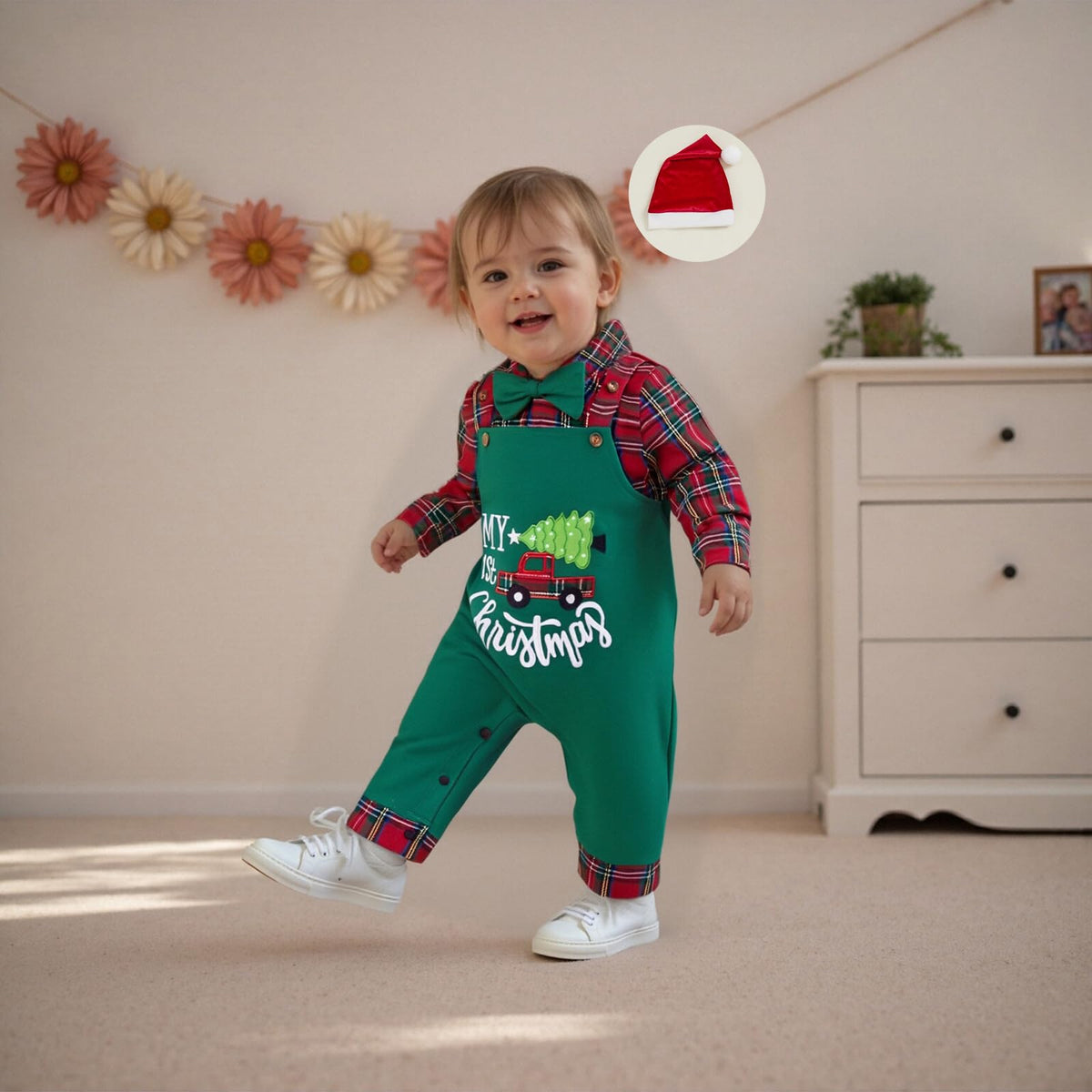 Striped Romper Overalls Pants Set Y79233