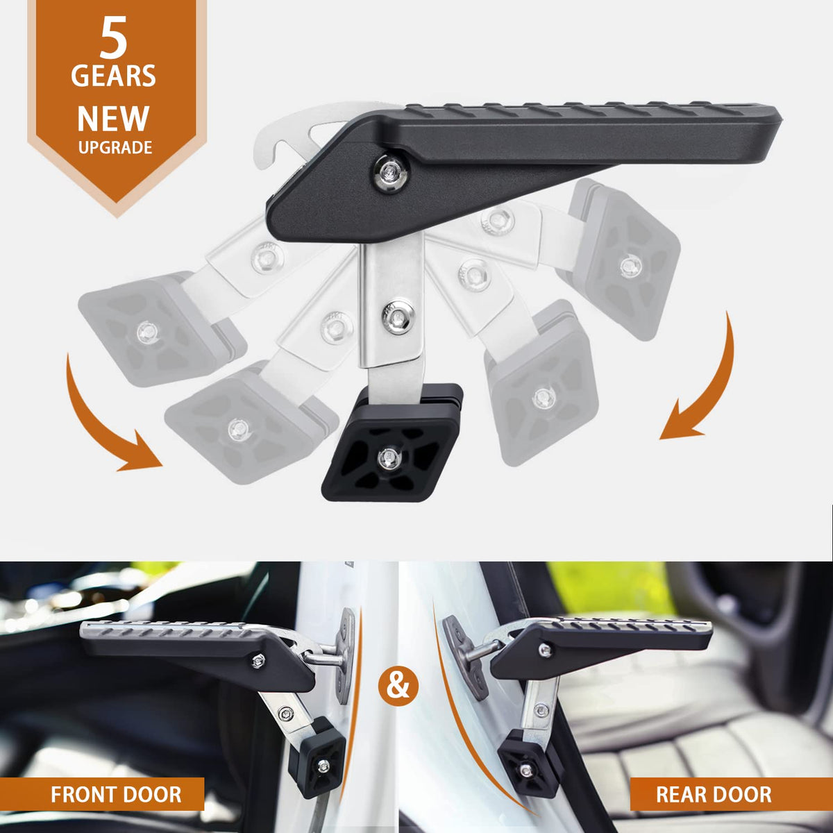 Adjustable Foldable Car Door Latch Step Max Load 400LBS B218336