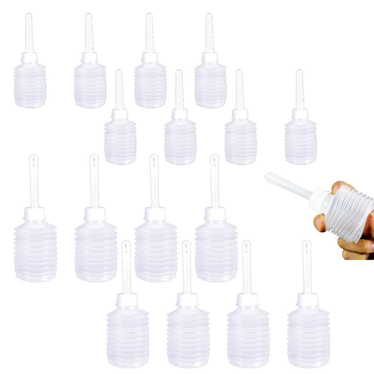 16Pcs 50ml/180ml Disposable Douche Bottles I40967