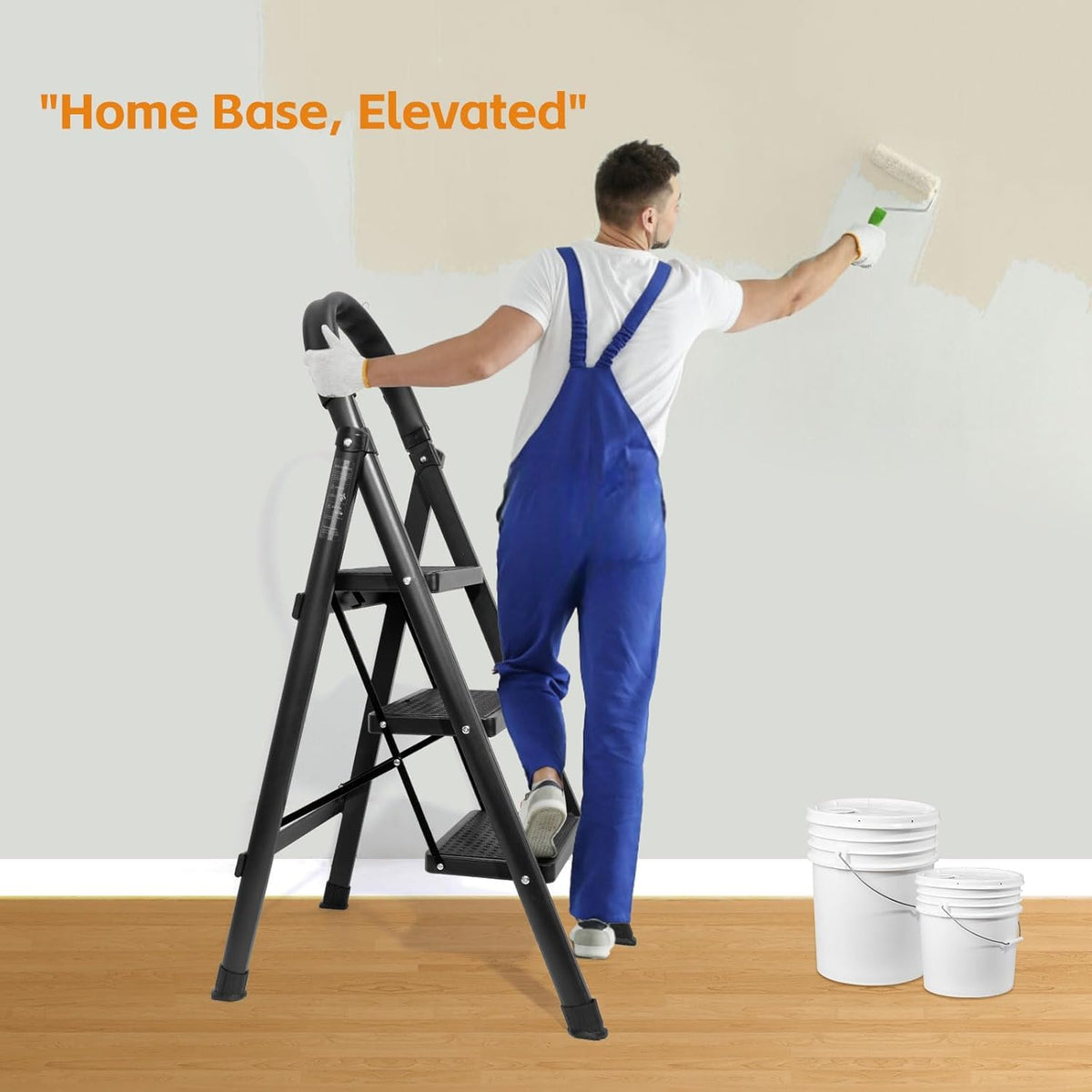 Lightweight Folding 3 Step Ladder A35548