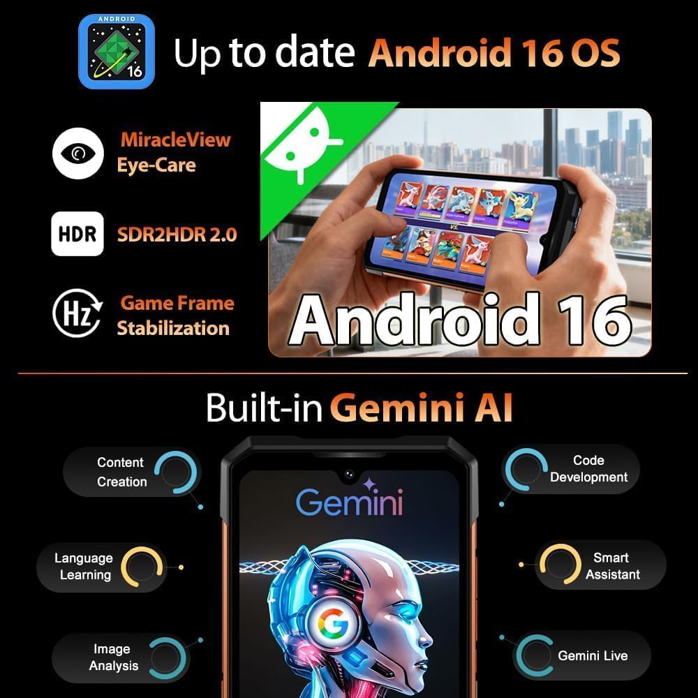 Black 5G Rugged Smartphone B383