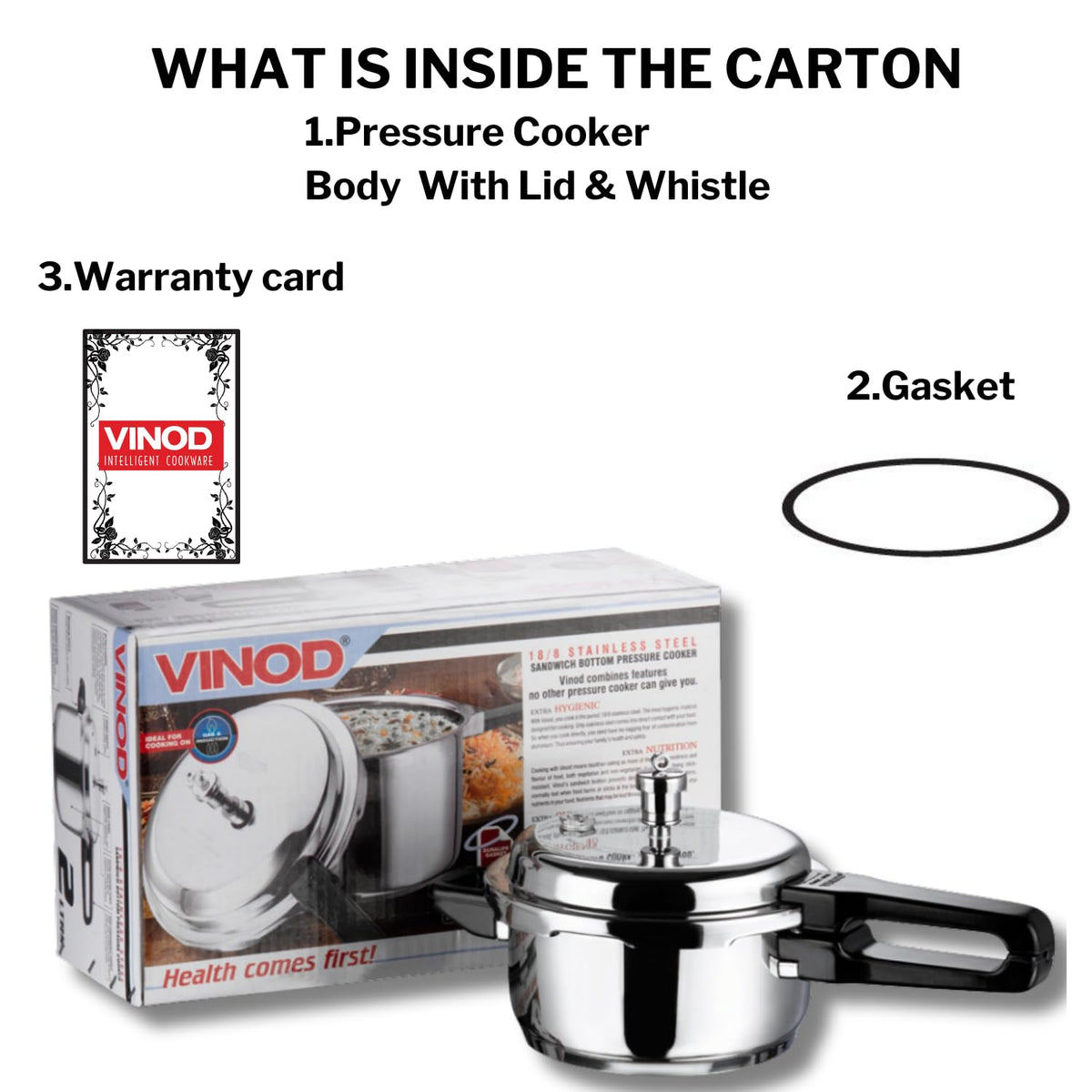 Stainless Steel 2-Liter Pressure Cooker X112169