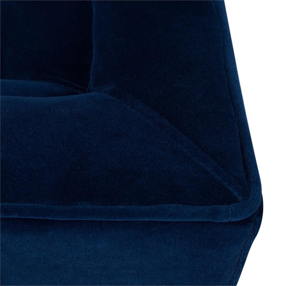 Navy Blue Velvet Tufted Sofa P757285