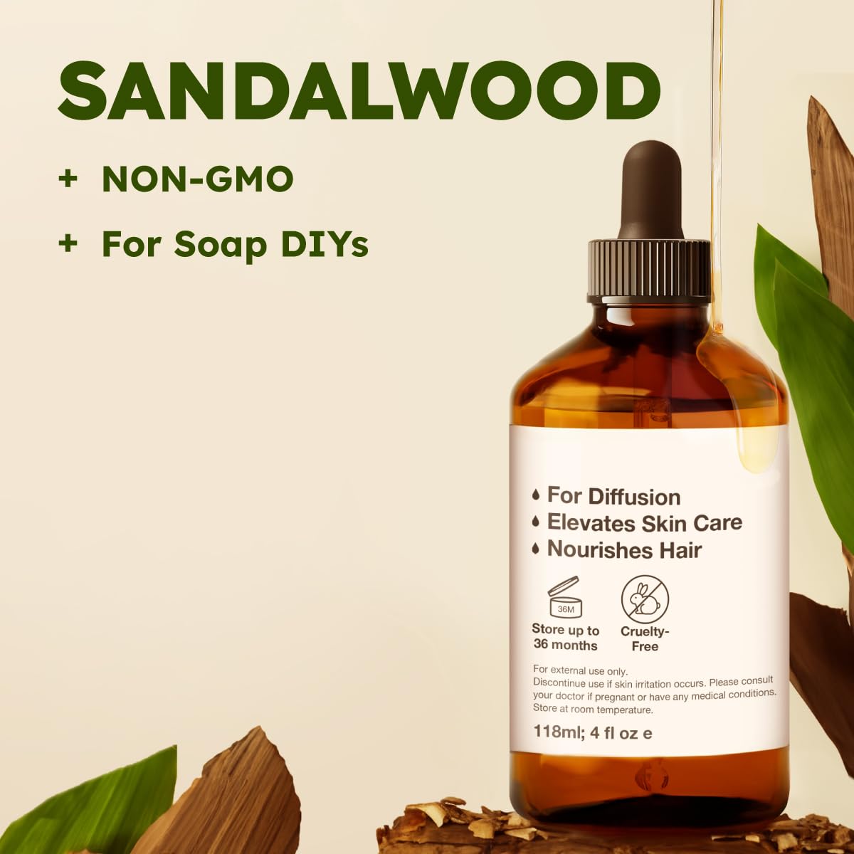 Sandalwood & Lavender Essential Oils Set 2x4 fl oz B136
