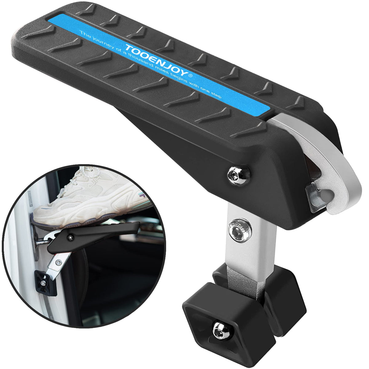 Adjustable Foldable Car Door Latch Step Max Load 400LBS B218336