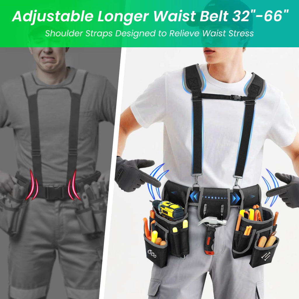Heavy Duty Tool Belt With Suspenders N2169